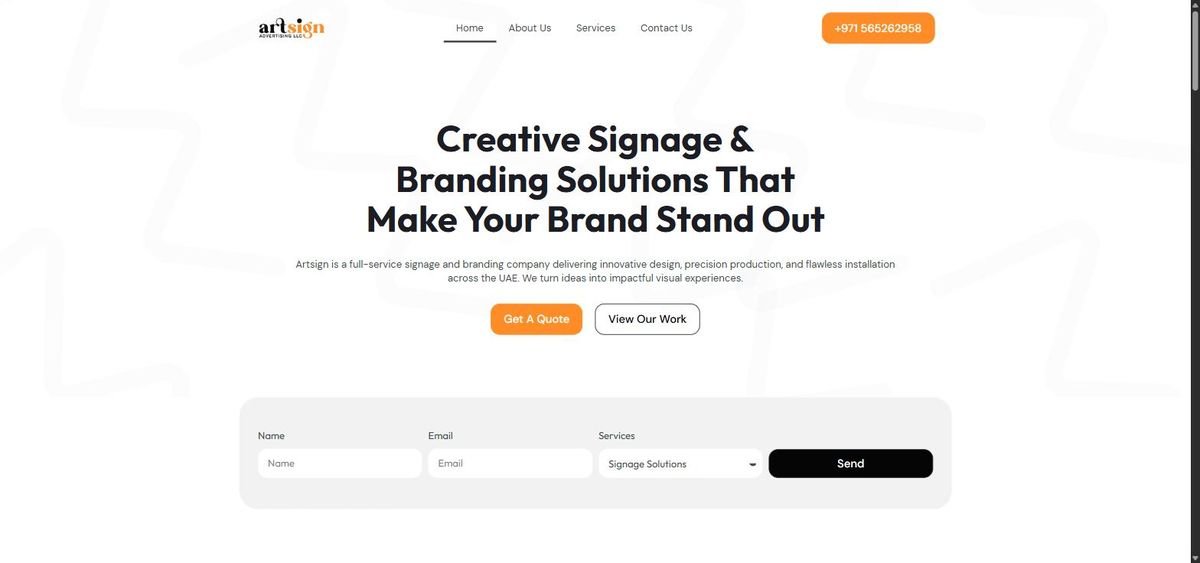 Artsign website screenshot